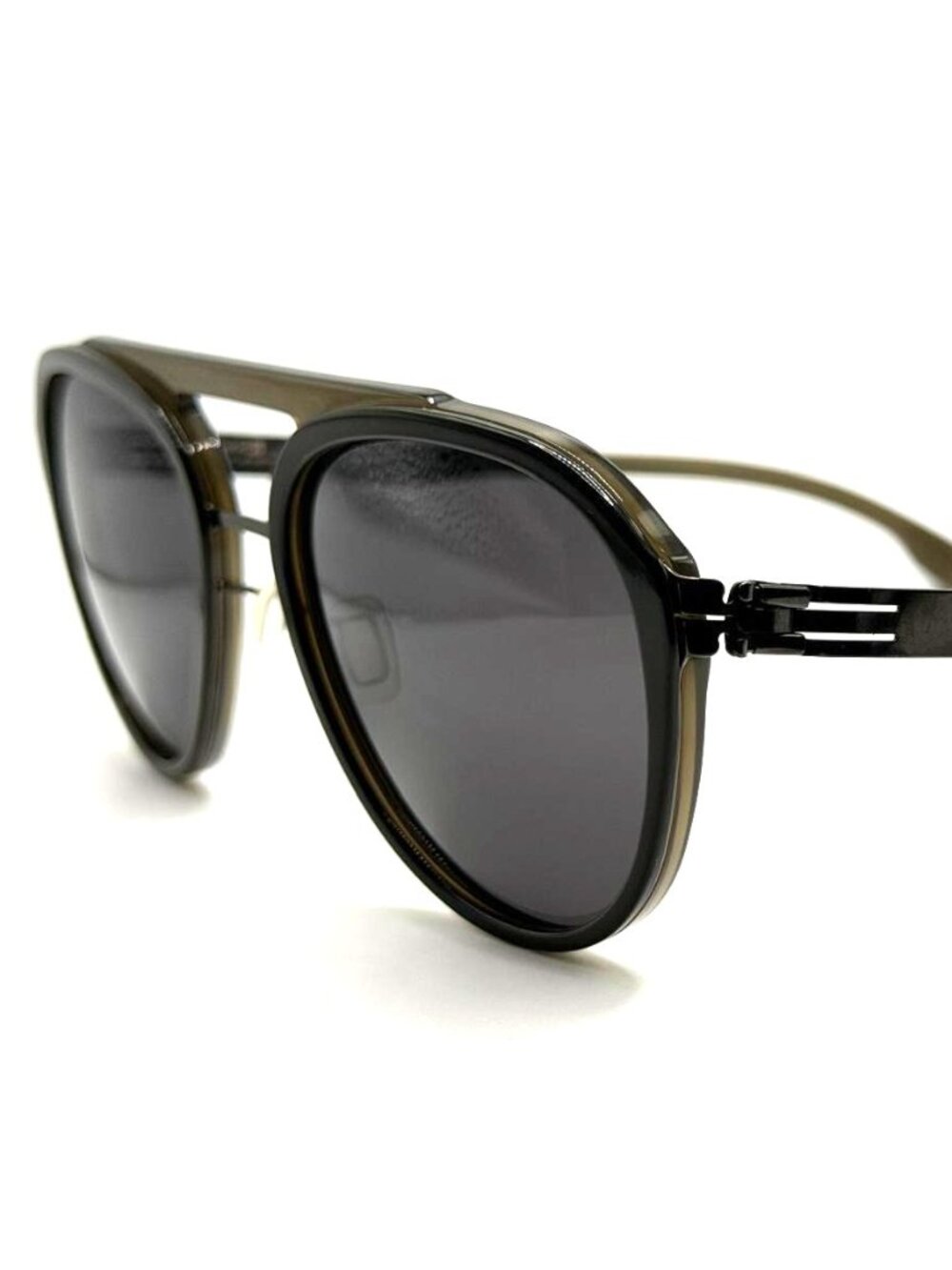 NEW IC! BERLIN DANIEL D GUNMETAL OLIVE/BLACK UNISEX SUNGLASSES 53MM 21 145